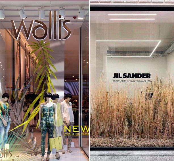 Слева: Wallis, Лондон; справа: Jil Sander, Милан